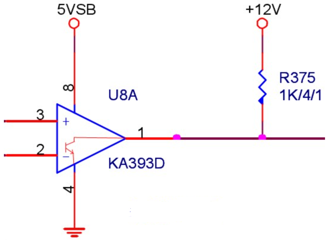 Comparator output pull-up